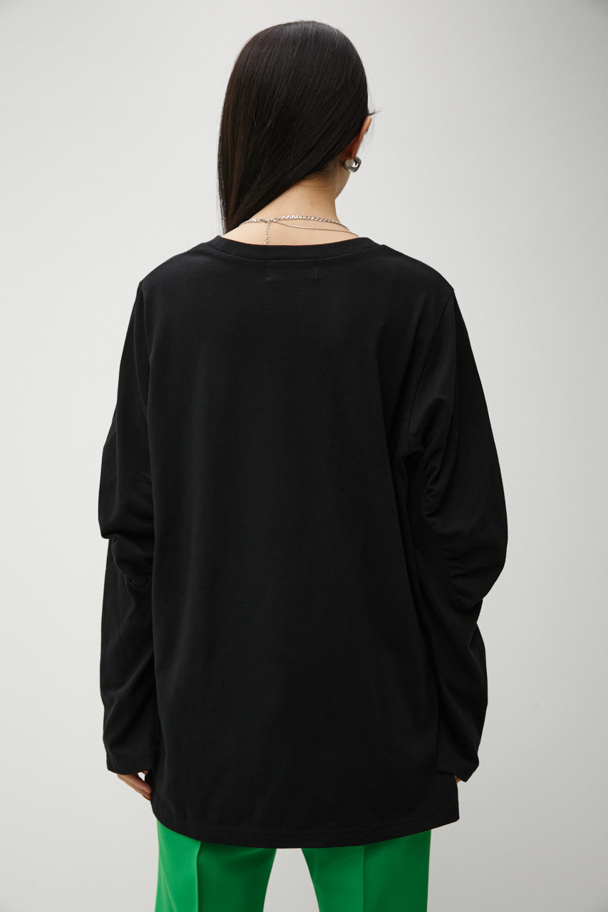 VOLUME SHOULDER CUT TOPS/ボリュームショルダーカットトップス 詳細画像 BLK 7