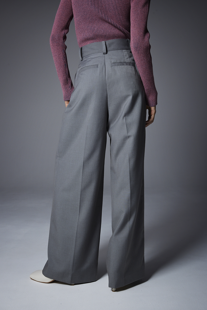 【PLUS】2TUCK TROUSERS/2タックトラウザー 詳細画像 GRY 2