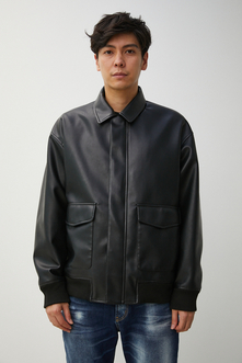 FAUX LEATHER A-2 FLIGHT JACKET/フェイクレザーA-2フライトジャケット 