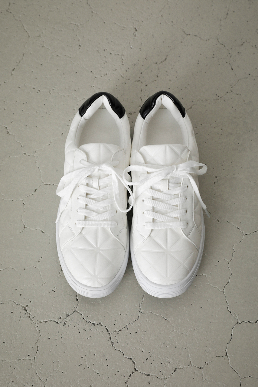 FAUX LEATHER EMBOSS SNEAKERS/フェイクレザーエンボススニーカー 詳細画像 WHT 2
