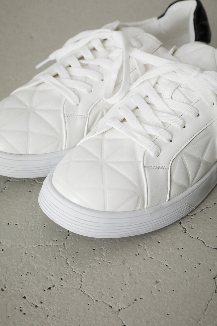 FAUX LEATHER EMBOSS SNEAKERS/フェイクレザーエンボススニーカー 詳細画像 WHT 6