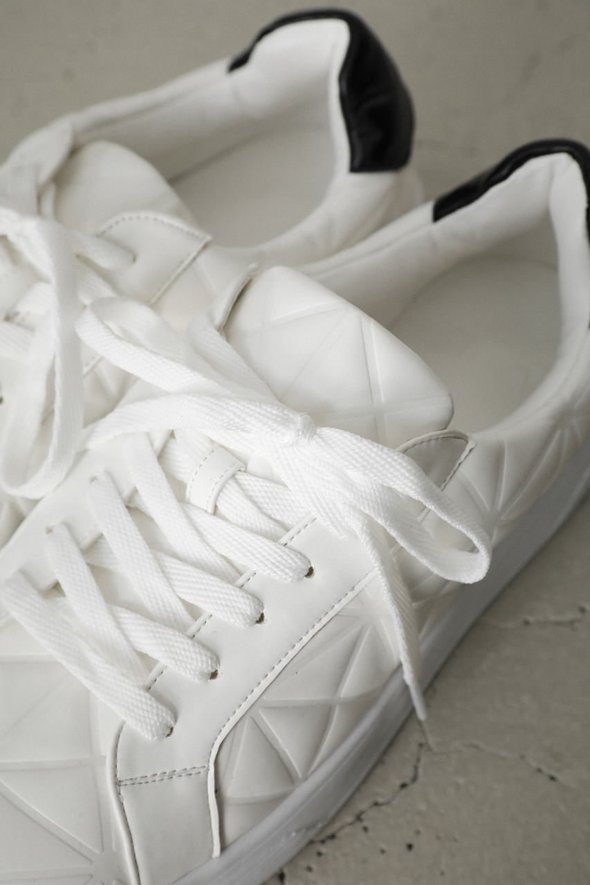 FAUX LEATHER EMBOSS SNEAKERS/フェイクレザーエンボススニーカー 詳細画像 WHT 7