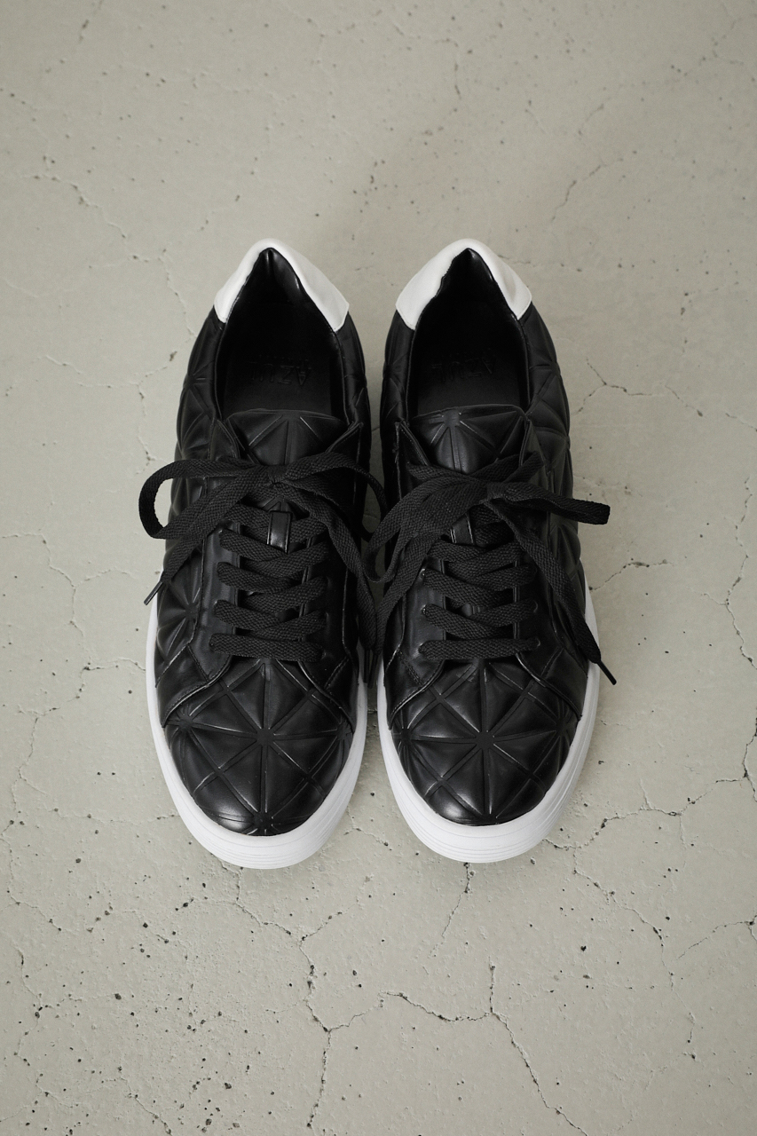 FAUX LEATHER EMBOSS SNEAKERS/フェイクレザーエンボススニーカー 詳細画像 BLK 2