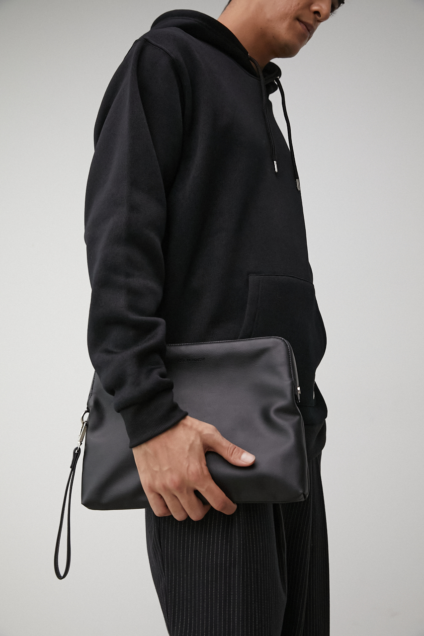 FAUX LEATHER CLASP CLUTCH BAG/フェイクレザークラスプクラッチバッグ 詳細画像 BLK 10
