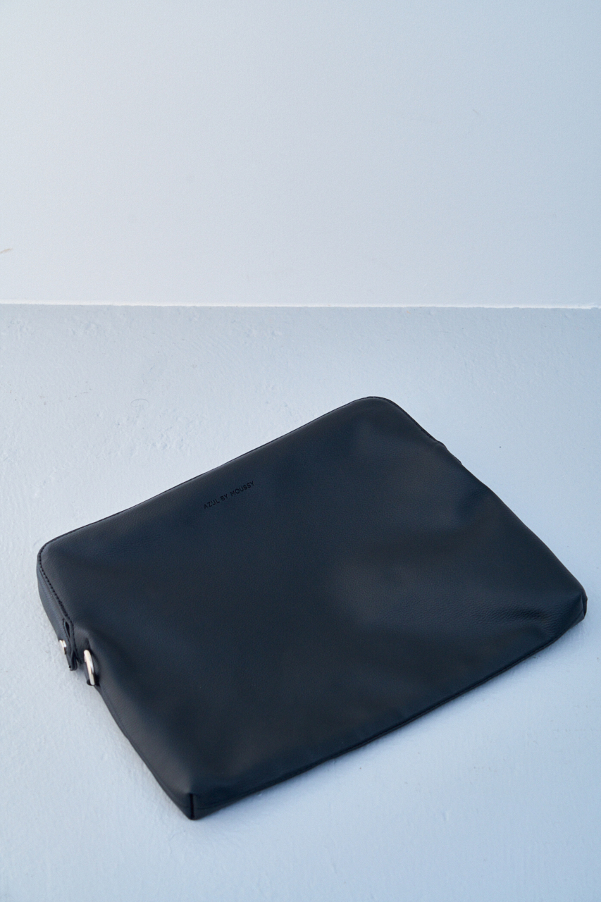 FAUX LEATHER CLASP CLUTCH BAG/フェイクレザークラスプクラッチバッグ 詳細画像 BLK 4