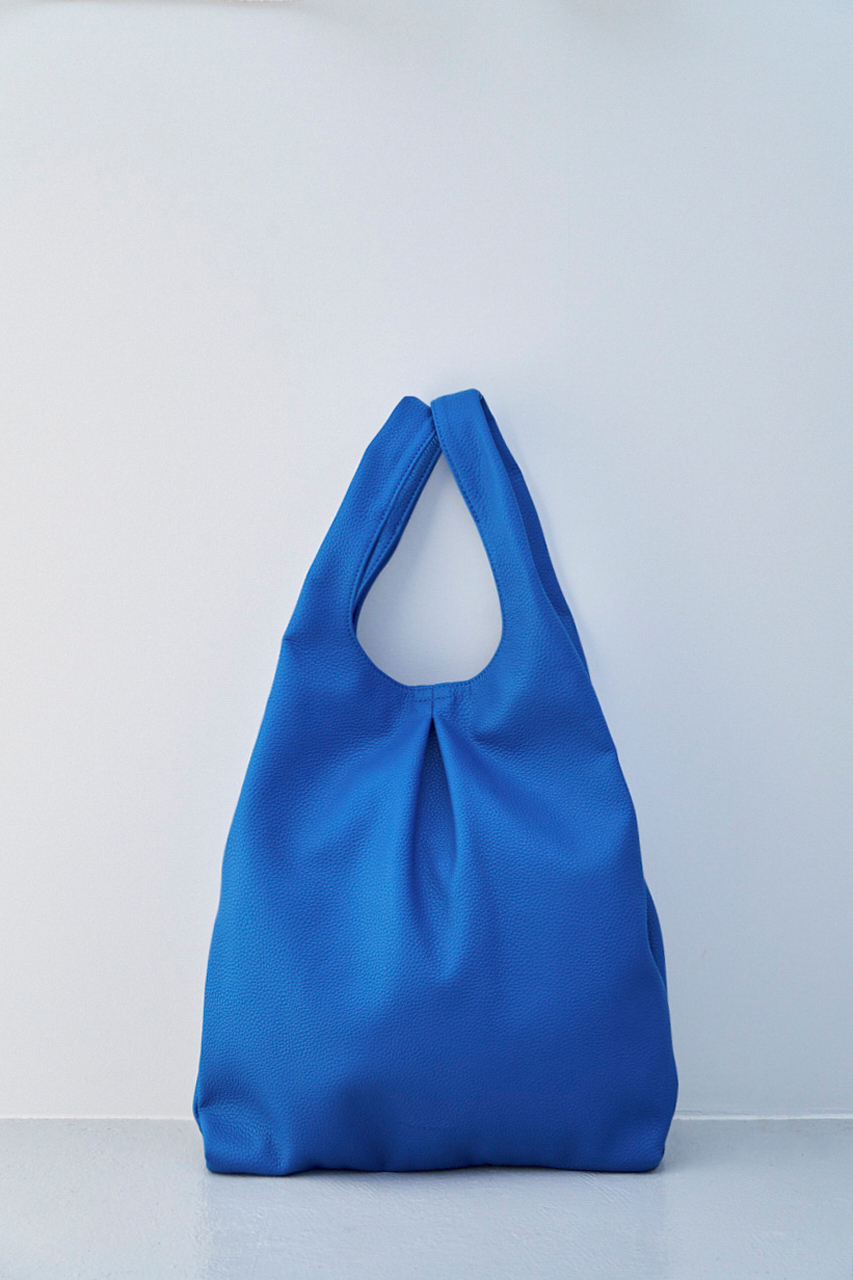 FAUX LEATHER MARCHE BAG/フェイクレザーマルシェバッグ 詳細画像 BLU 1