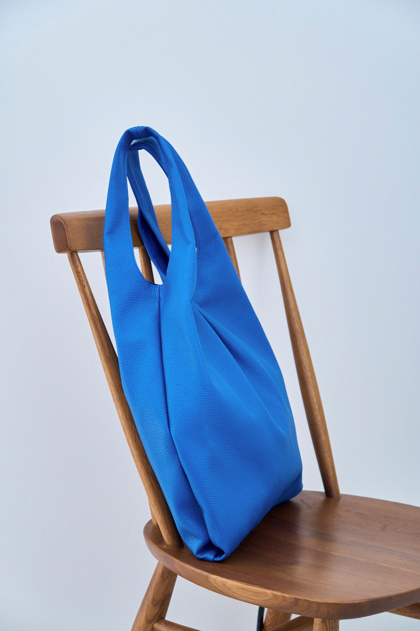 FAUX LEATHER MARCHE BAG/フェイクレザーマルシェバッグ 詳細画像 BLU 4