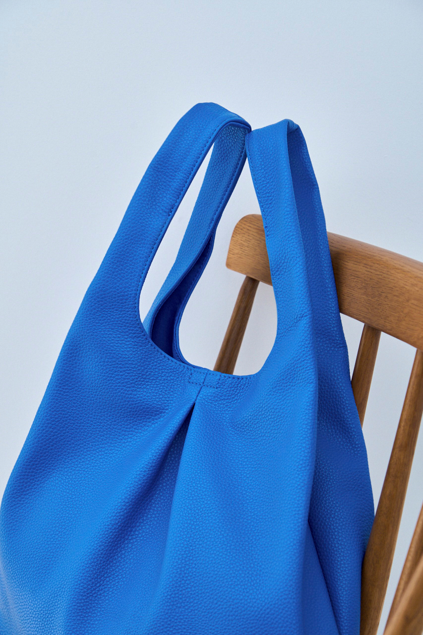 FAUX LEATHER MARCHE BAG/フェイクレザーマルシェバッグ 詳細画像 BLU 5