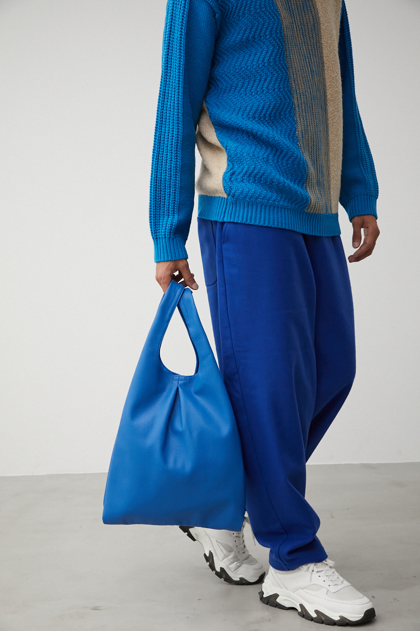 FAUX LEATHER MARCHE BAG/フェイクレザーマルシェバッグ 詳細画像 BLU 9