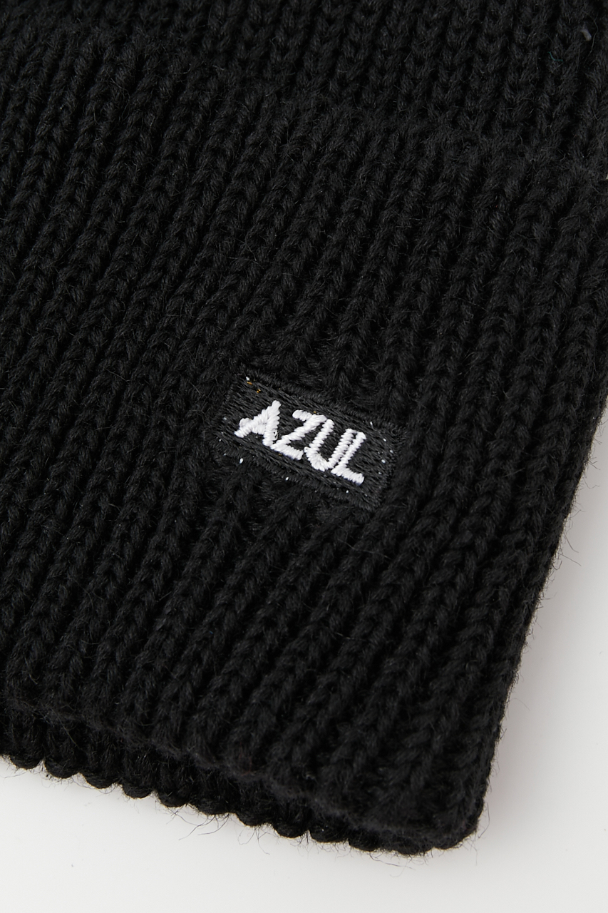 AZUL BOX LOGO KNIT CAP/AZULボックスロゴニットキャップ 詳細画像 BLK 5