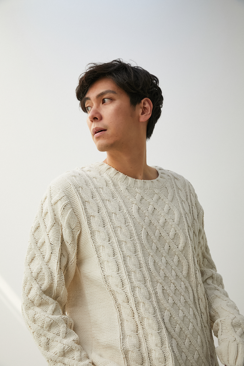 CHENILLE CABLE KNIT/シェニールケーブルニット 詳細画像 IVOY 2
