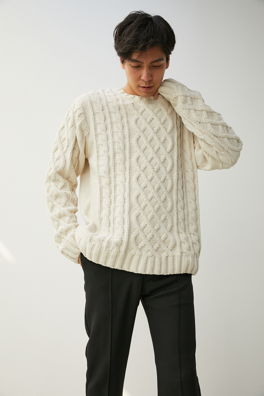 CHENILLE CABLE KNIT/シェニールケーブルニット 詳細画像 IVOY 3