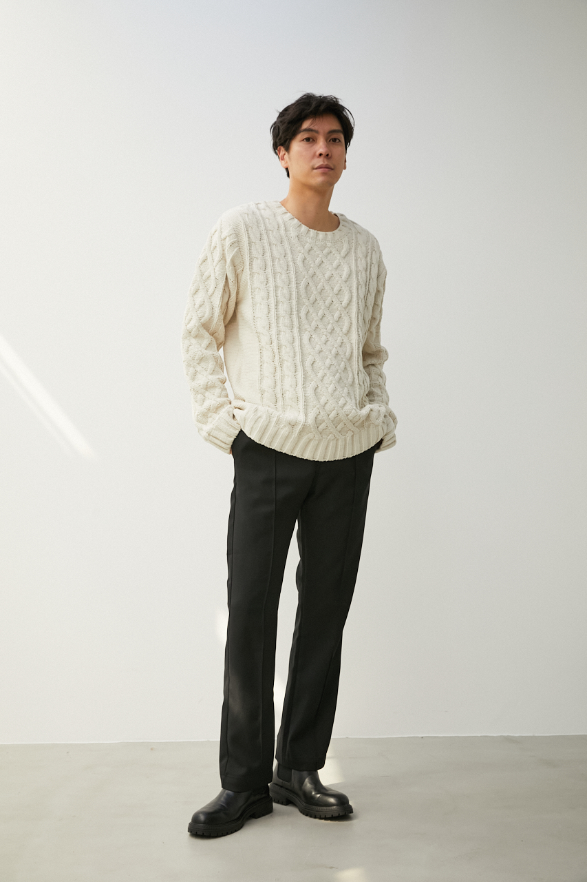 CHENILLE CABLE KNIT/シェニールケーブルニット 詳細画像 IVOY 4