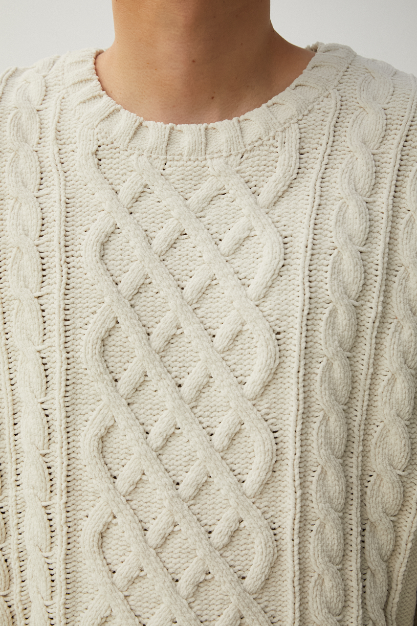 CHENILLE CABLE KNIT/シェニールケーブルニット 詳細画像 IVOY 8