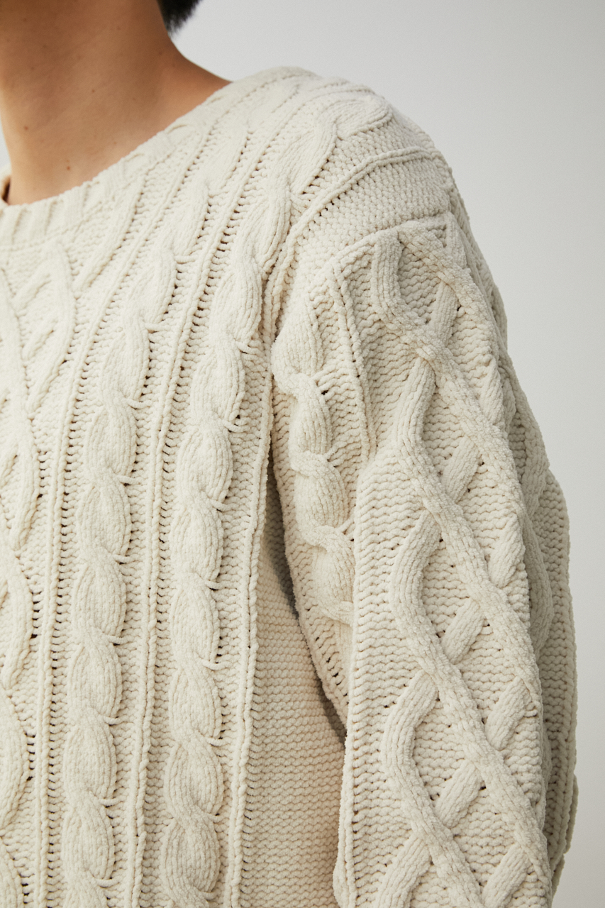 CHENILLE CABLE KNIT/シェニールケーブルニット 詳細画像 IVOY 9