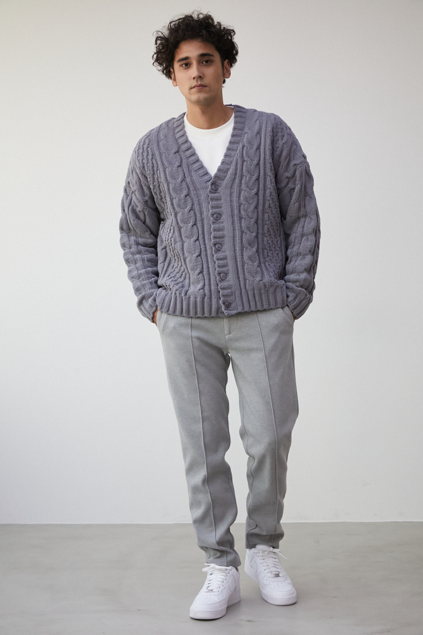 CHENILLE CABLE CARDIGAN/シェニールケーブルカーディガン 詳細画像 GRY 4