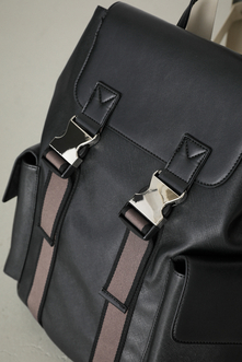 FAUX LEATHER TAPE BACK PACK/フェイクレザーテープバックパック 詳細画像