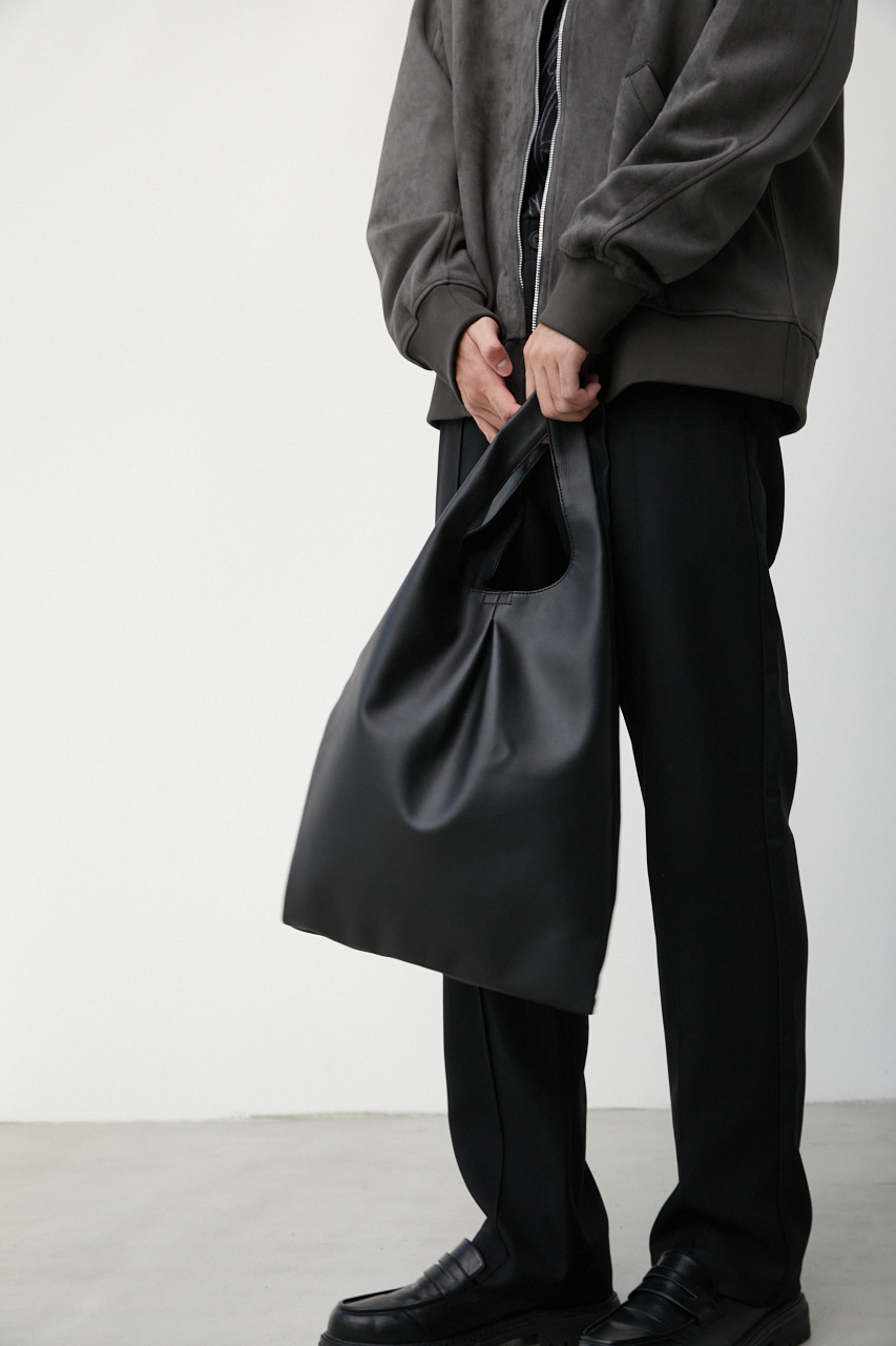 FAUX LEATHER MARCHE BAG/フェイクレザーマルシェバッグ 詳細画像 BLK 8