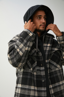 12月8日(金)8:59まで期間限定価格】SHAGGY CHECK PADDING BLOUSON