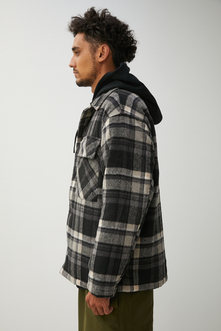 SHAGGY CHECK PADDING BLOUSON/シャギーチェックパディングブルゾン 詳細画像