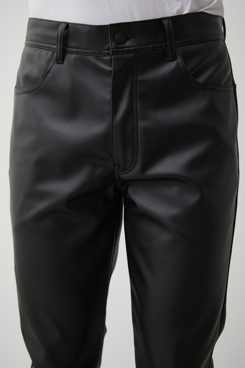 FAUX LEATHER PANTS/フェイクレザーパンツ 詳細画像 BLK 8