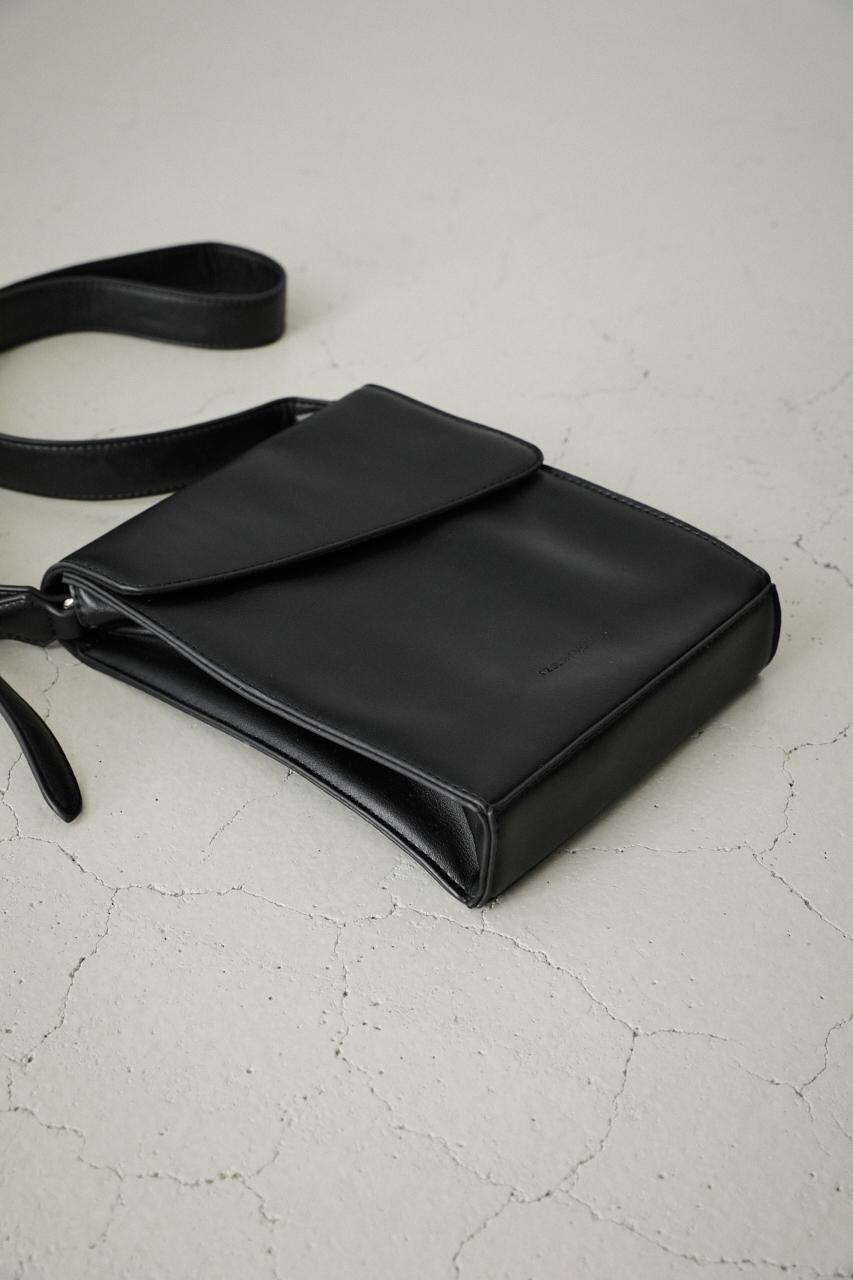 FAUX LEATHER COLOR SHOULDER/フェイクレザーカラーショルダー 詳細画像 BLK 6