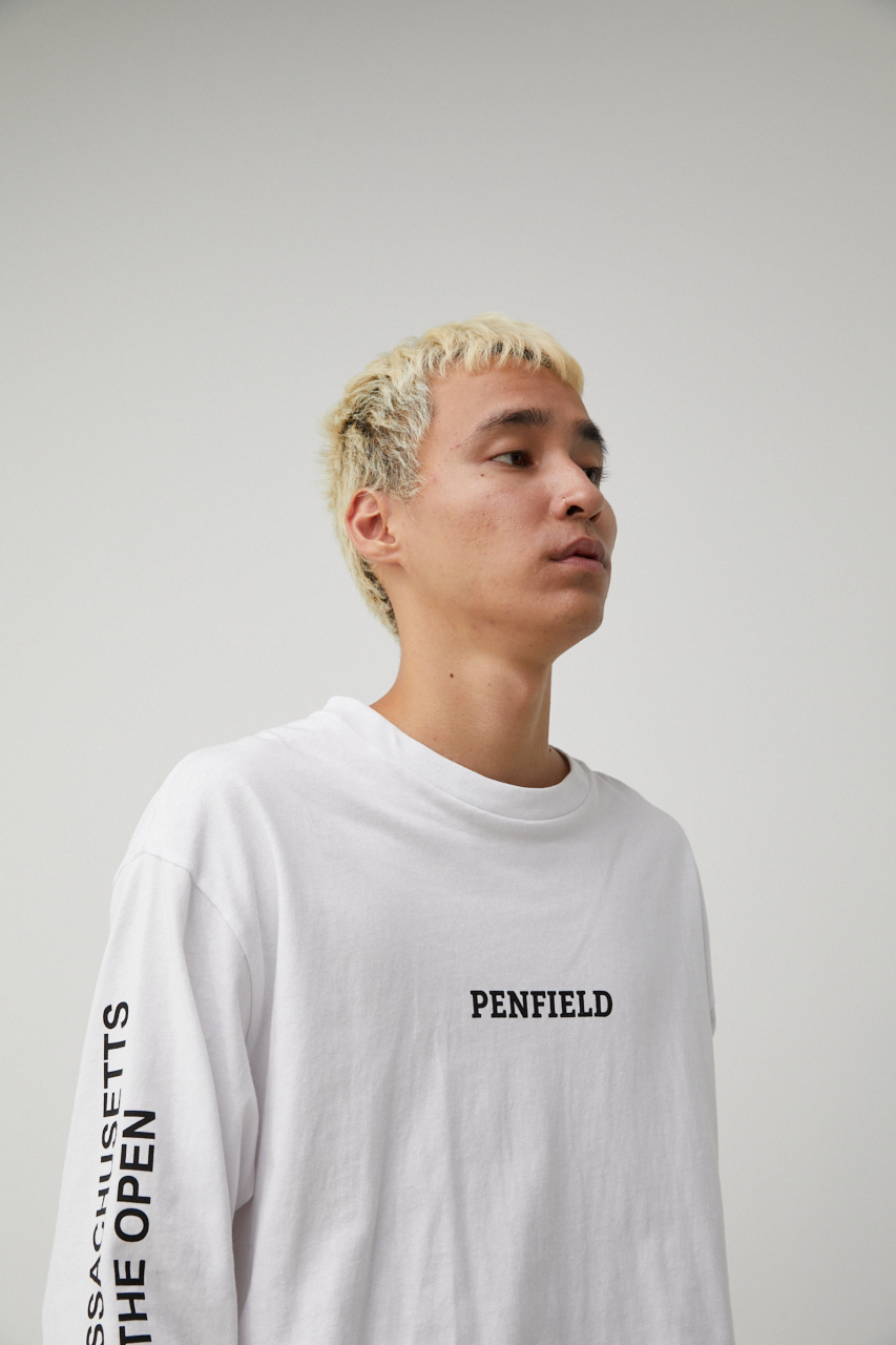 【SUNBEAMS CAMPERS】 PENFIELD×SBC SLEEVE LOGO TEE/PENFIELD×SBCスリーブロゴTシャツ 詳細画像 WHT 1