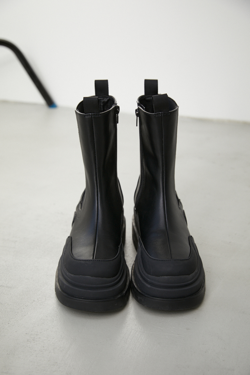 CONTRAST COLOR SOLE BOOTS/コントラストカラーソールブーツ 詳細画像 BLK 4