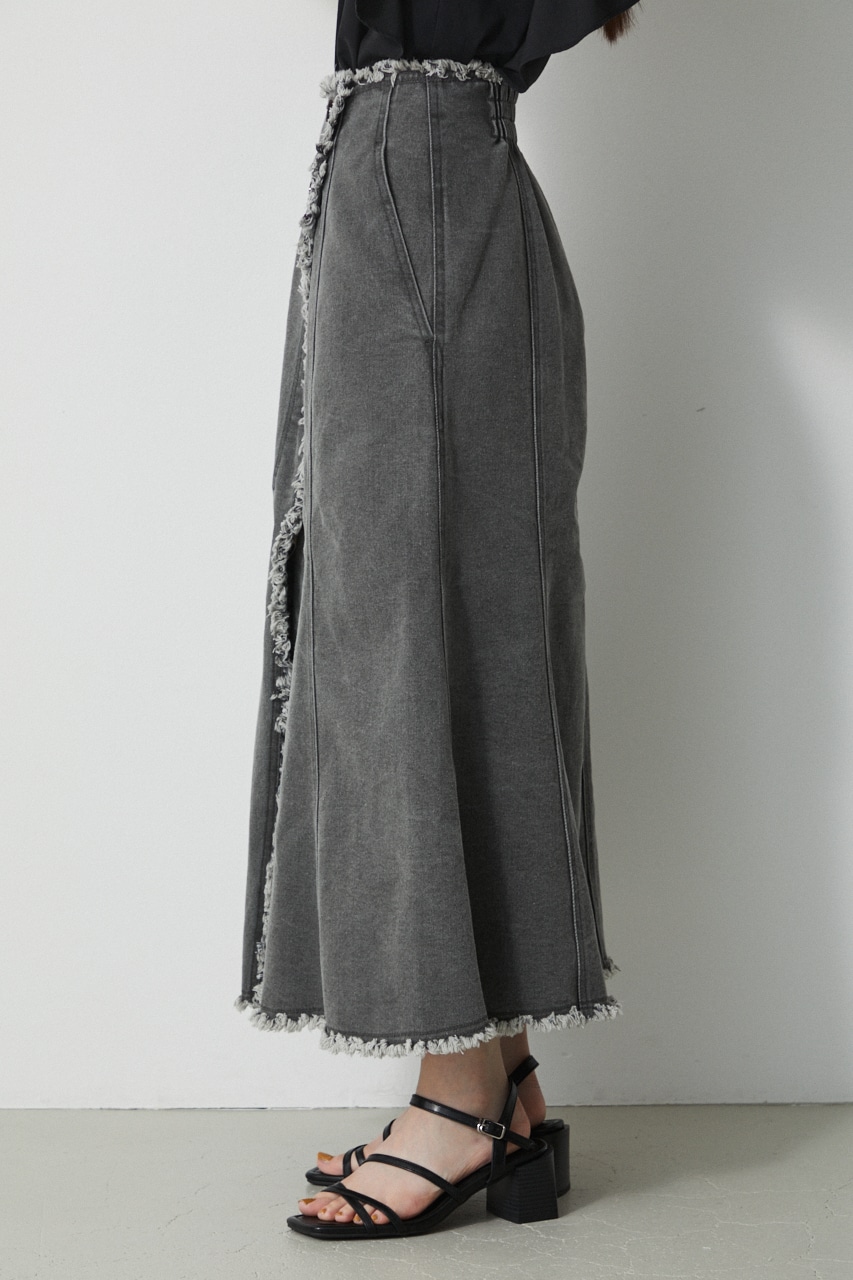 ASYMMETRY BUTTON SLIT SKIRT/アシンメトリーボタンスリットスカート 