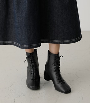 SQUARE TOE LACE UP BOOTS/スクエアトゥレースアップブーツ 詳細画像