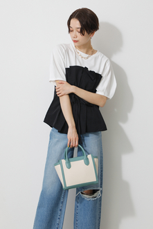 PIPING TRAPEZE BAG/パイピングトゥラピーズバッグ 詳細画像