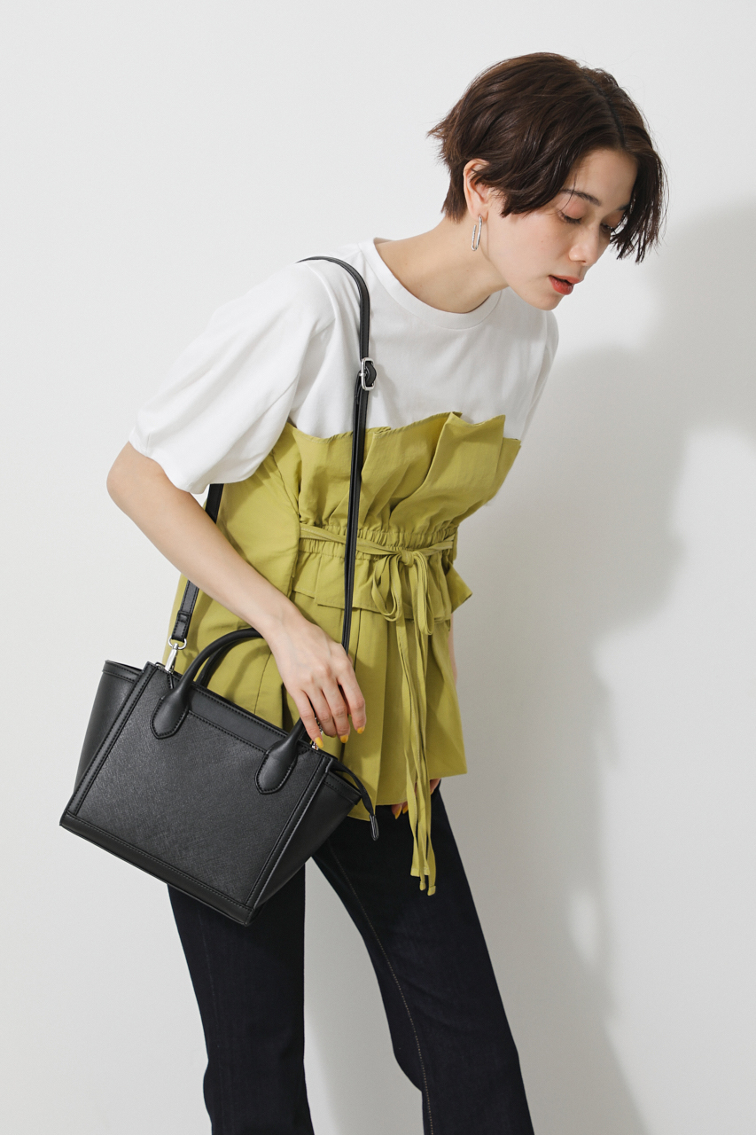 PIPING TRAPEZE BAG/パイピングトゥラピーズバッグ 詳細画像 BLK 7