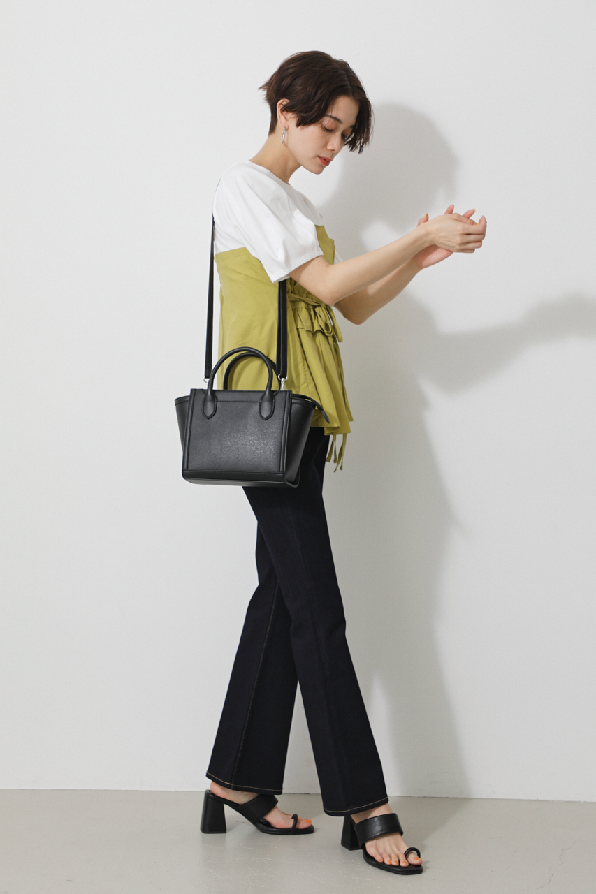 PIPING TRAPEZE BAG/パイピングトゥラピーズバッグ 詳細画像 BLK 8