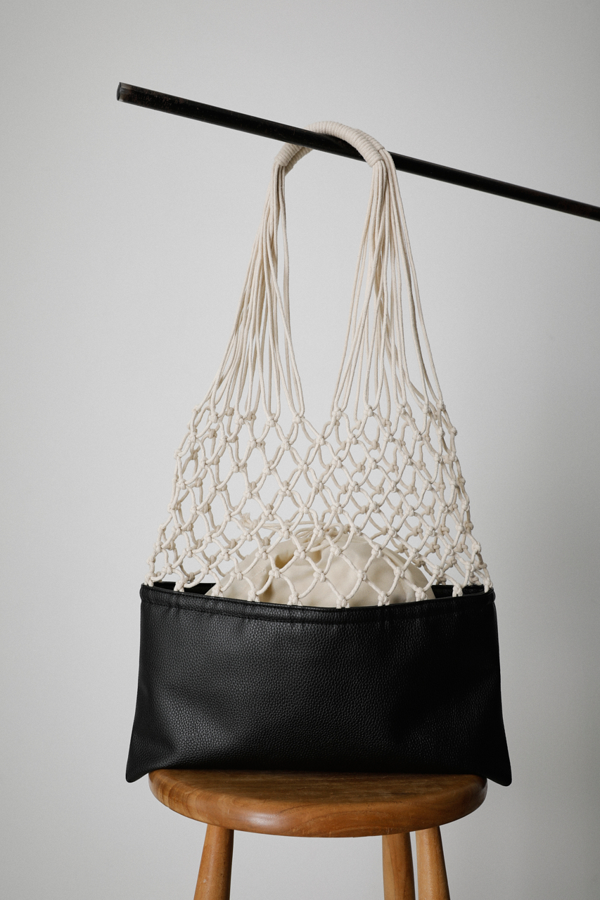 CROCHET TOTE BAG/クロシェトートバッグ 詳細画像 柄WHT 1