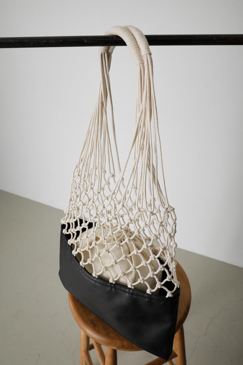 CROCHET TOTE BAG/クロシェトートバッグ 詳細画像 柄WHT 2