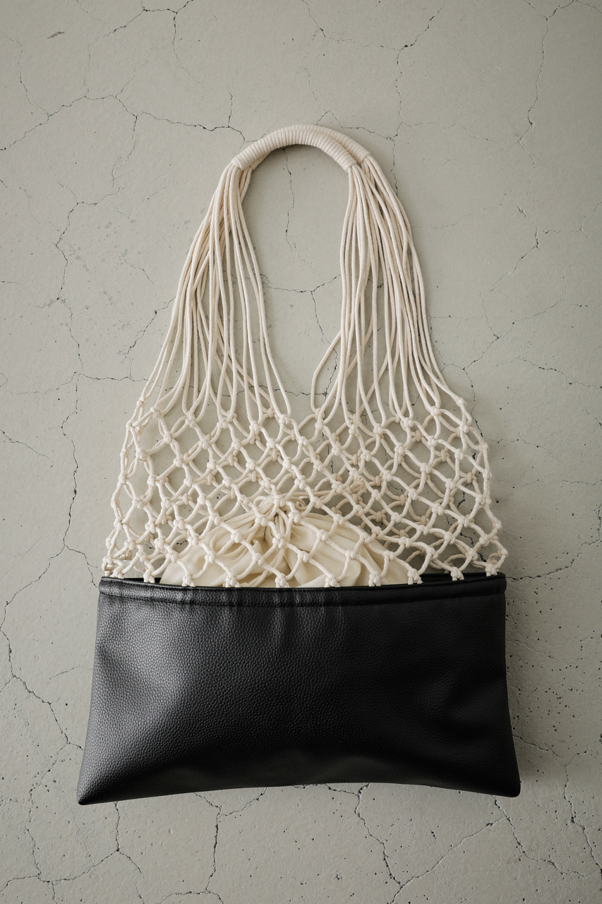 CROCHET TOTE BAG/クロシェトートバッグ 詳細画像 柄WHT 4