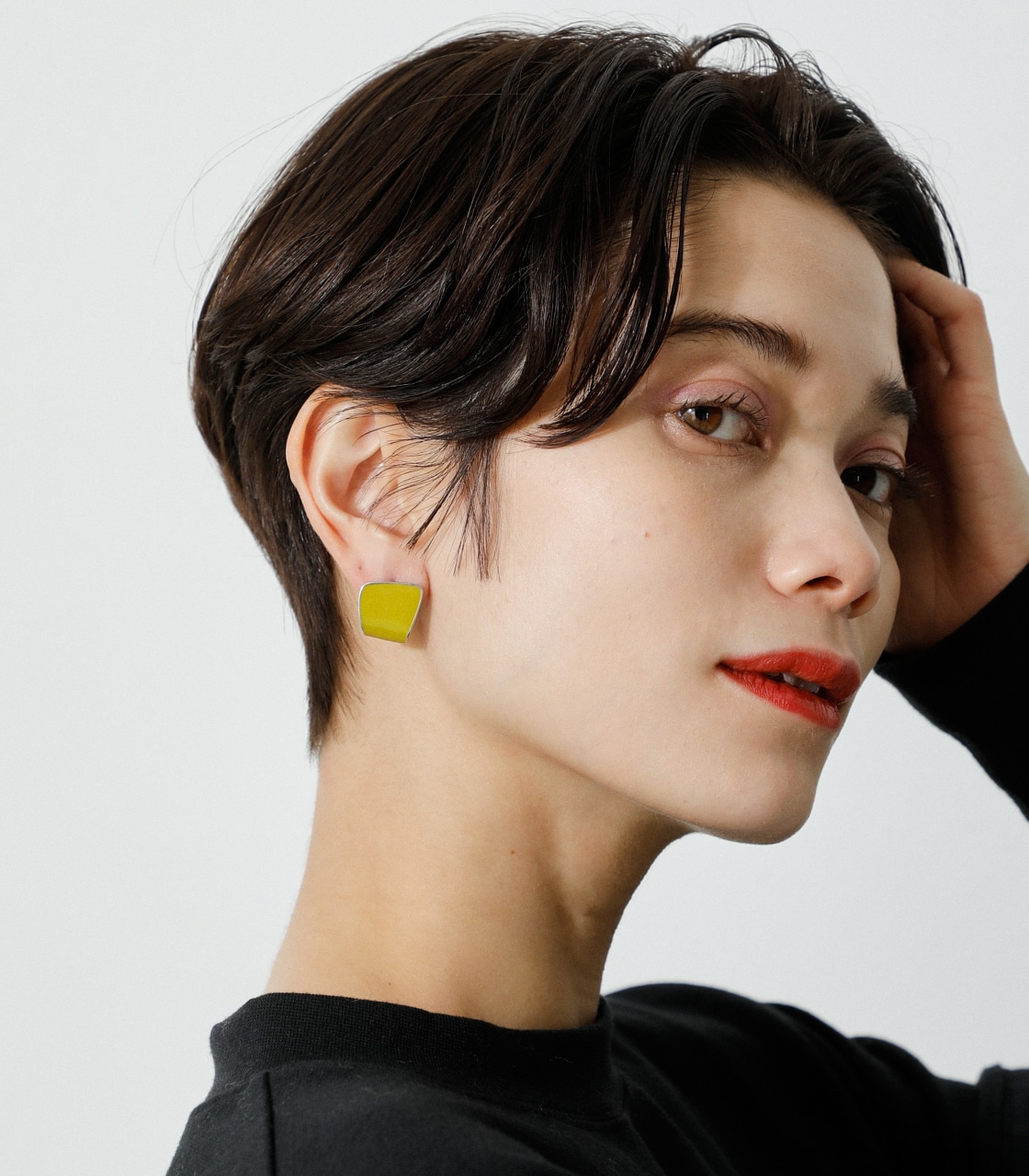 EPO SQUARE EARRINGS/エポスクエアピアス 詳細画像 LIME 7