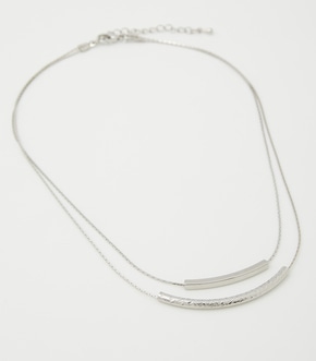 DOUBLE CHAIN PIPE NECKLACE/ダブルチェーンパイプネックレス 詳細画像