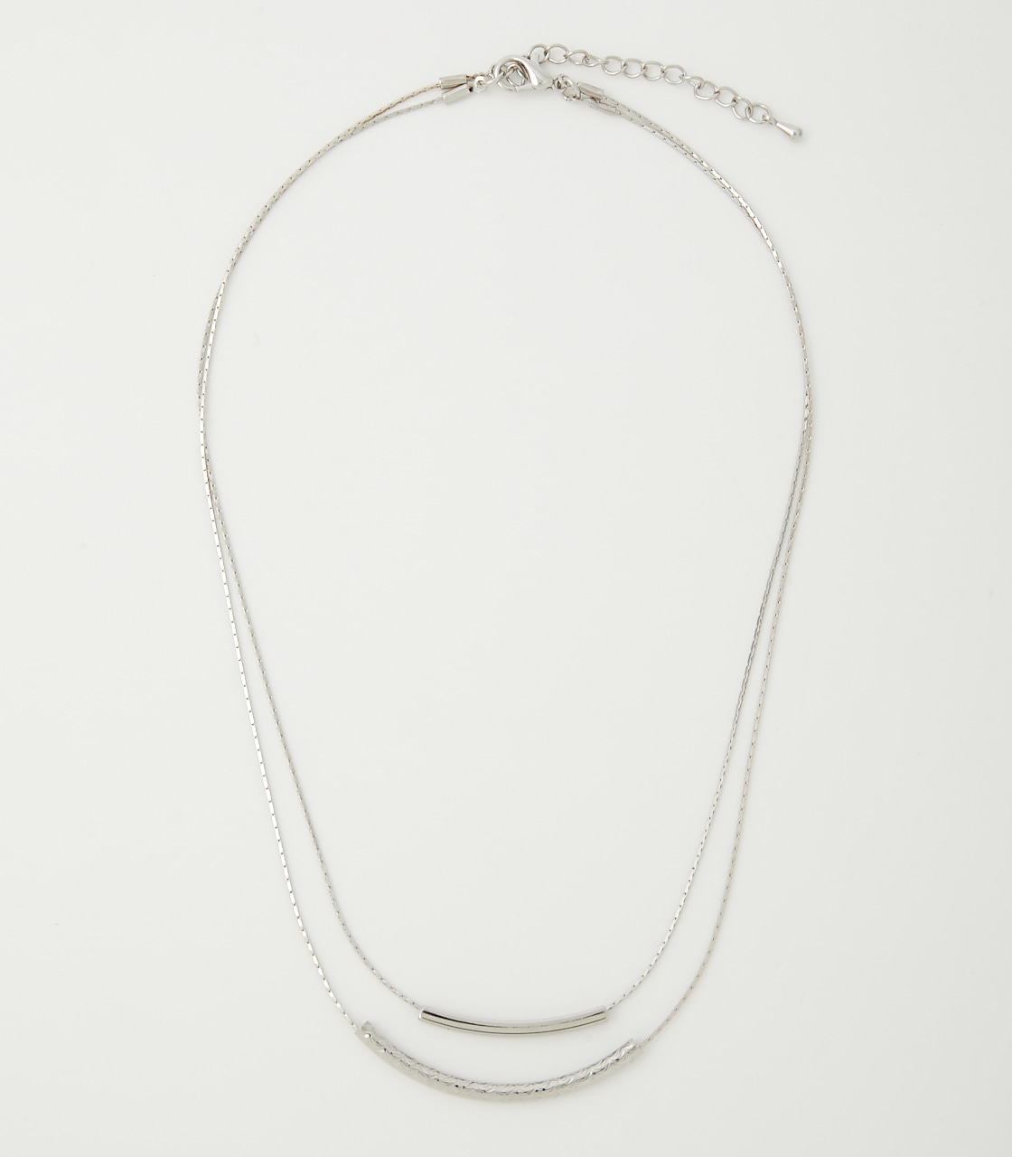 DOUBLE CHAIN PIPE NECKLACE/ダブルチェーンパイプネックレス 詳細画像 SLV 1