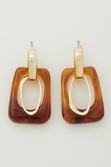 SQUARE CLEAR EARRINGS/スクエアクリアピアス 詳細画像