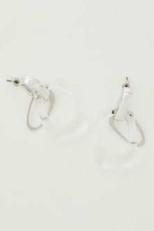 SQUARE CLEAR EARRINGS/スクエアクリアピアス 詳細画像