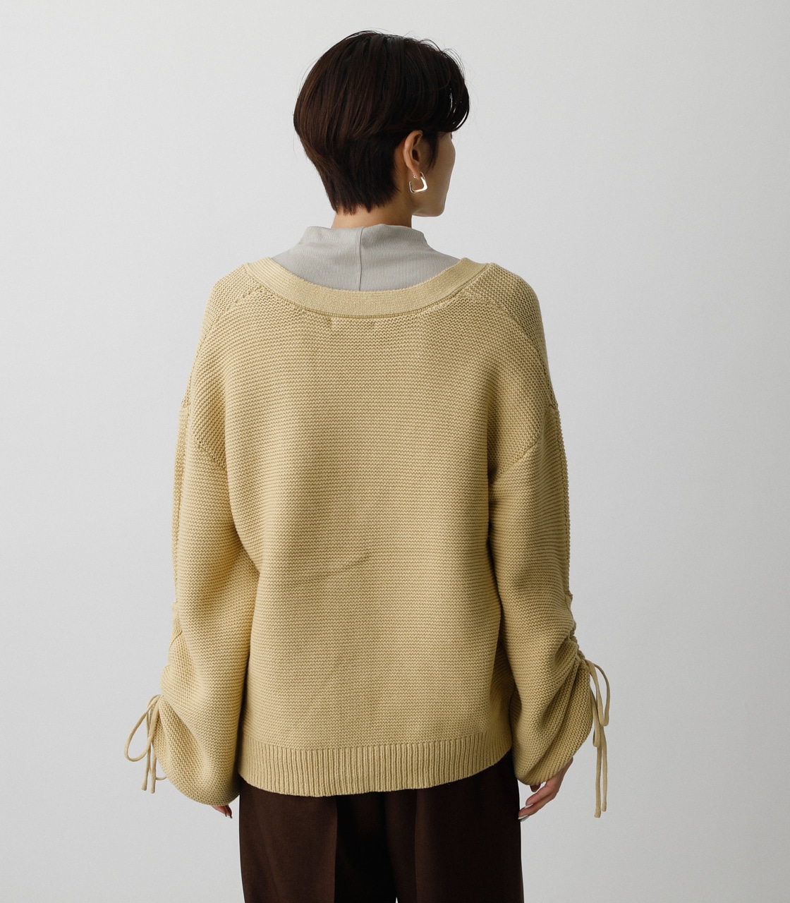 ARM DRAWSTRING CARDIGAN/アームドローストリングカーディガン 詳細画像 L/YEL 7