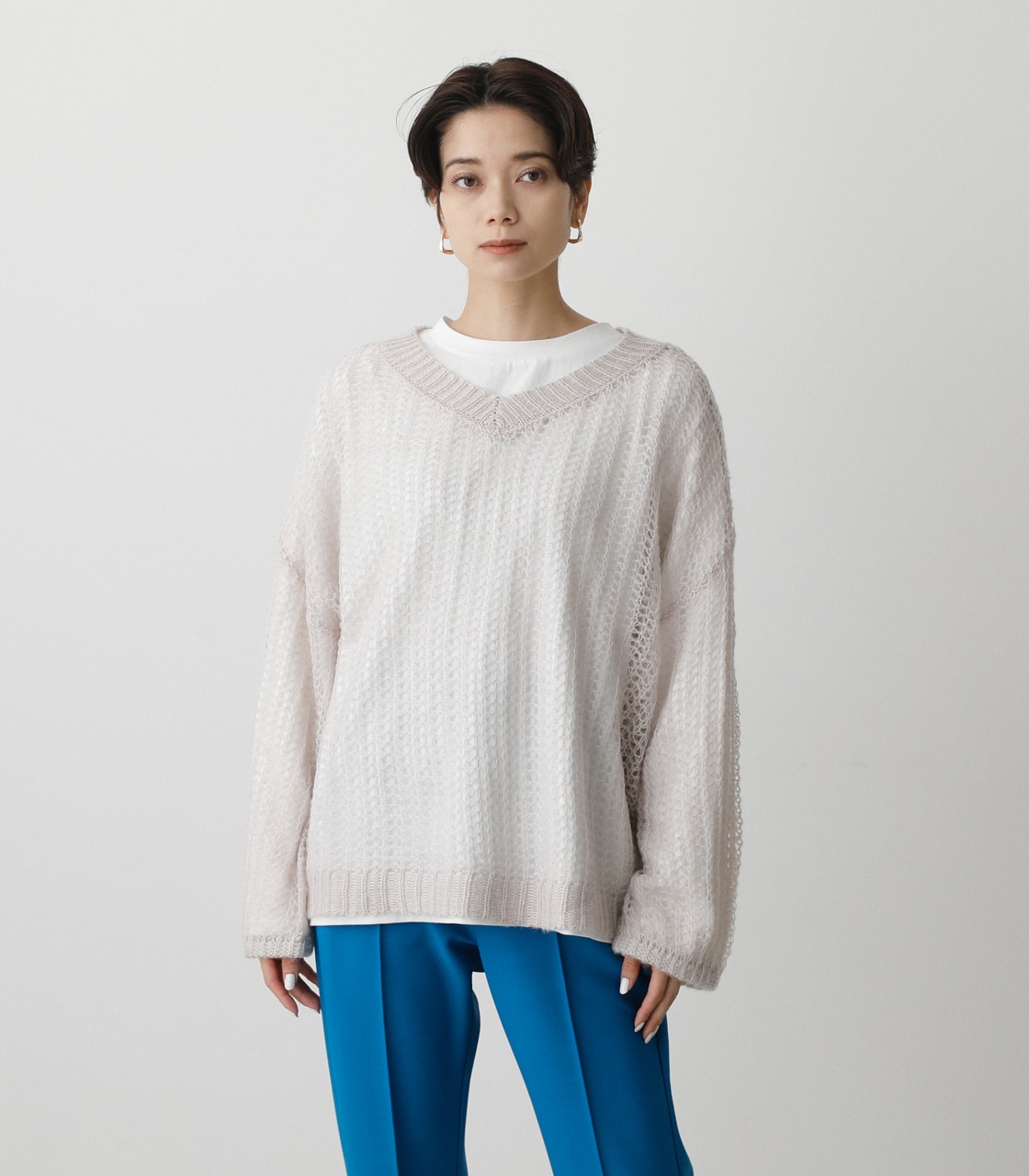 2WAY HAIRY KNIT SET/2WAYヘアニットセット 詳細画像 L/GRY 5