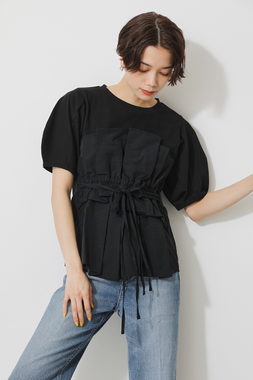 BUSTIER LAYERED TOPS/ビスチェレイヤードトップス 詳細画像 BLK 1