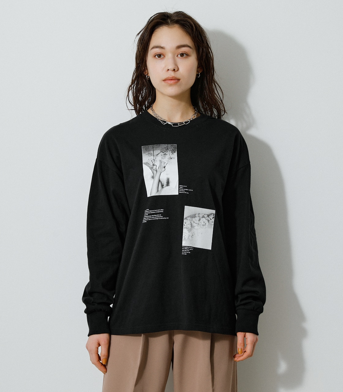 1月9日(火)8:59まで期間限定価格】LADYLIKE PHOTO LONG SLEEVE TEE