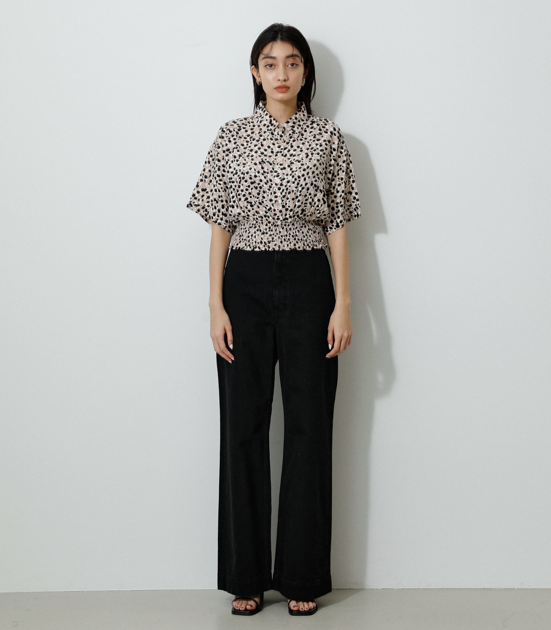 ECOVERO LEOPARD PRINT BLOUSE/エコヴェロレオパードプリントブラウス 詳細画像 柄BEG 4