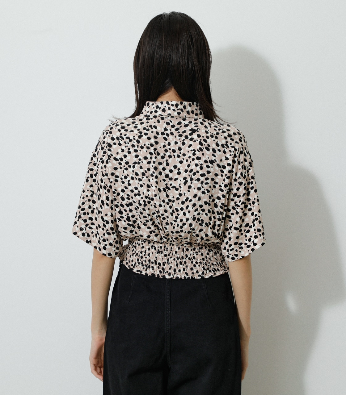 【8月10日(木)8:59まで期間限定価格】ECOVERO LEOPARD PRINT BLOUSE/エコヴェロレオパードプリントブラウス