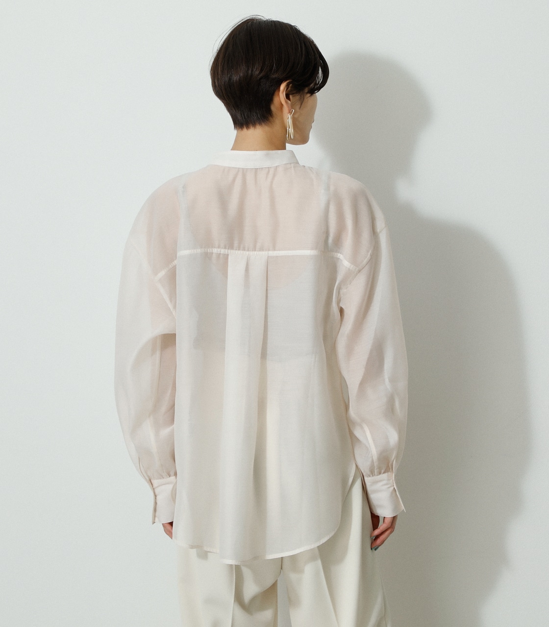 BAND NECK SHEER SHIRT バンドネックシアーシャツ｜AZUL BY MOUSSY（アズールバイマウジー）公式通販サイト