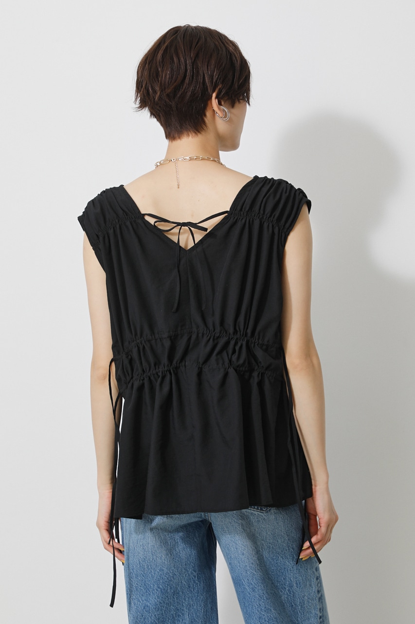 1月9日(火)8:59まで期間限定価格】DRAWSTRING GATHER BLOUSE/ドロー