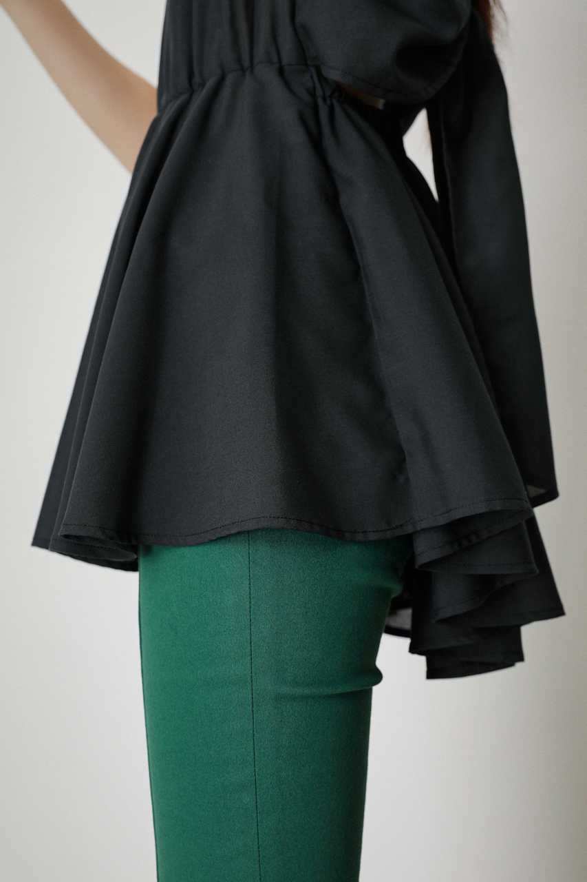 BACK TIE PEPLUM BLOUSE/バックタイペプラムブラウス｜AZUL BY MOUSSY（アズールバイマウジー）公式通販サイト